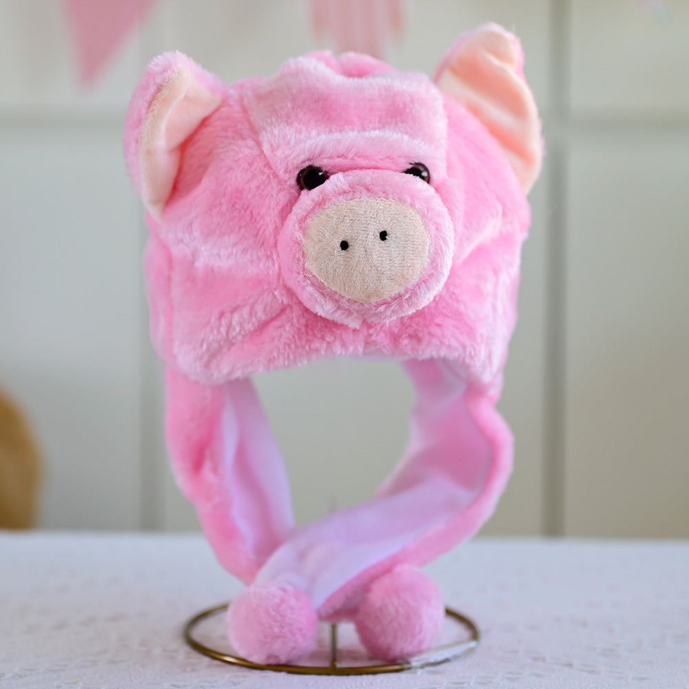 Cartoon Animal Plush Ear Protection Hat