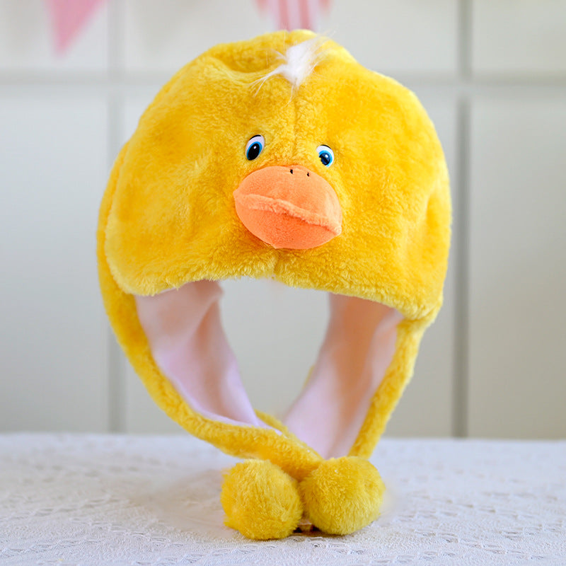 Cartoon Animal Plush Ear Protection Hat