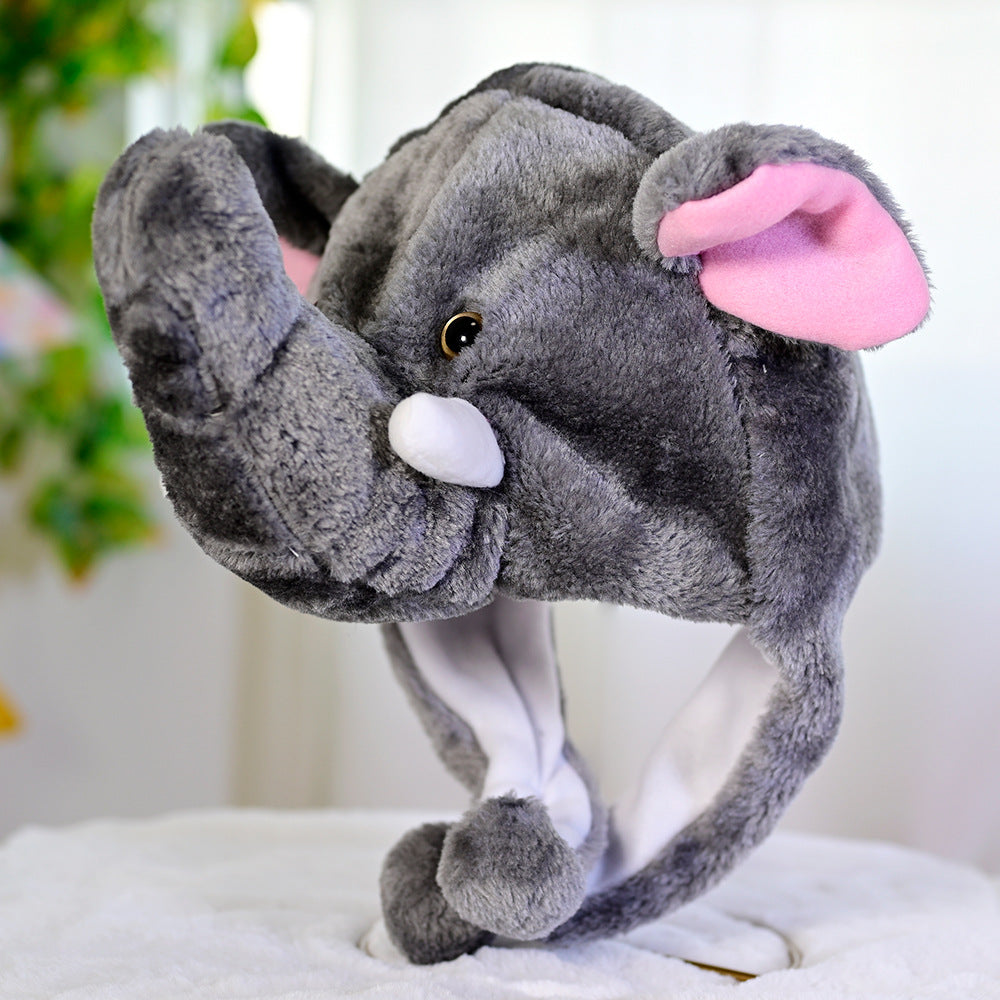 Cartoon Animal Plush Ear Protection Hat