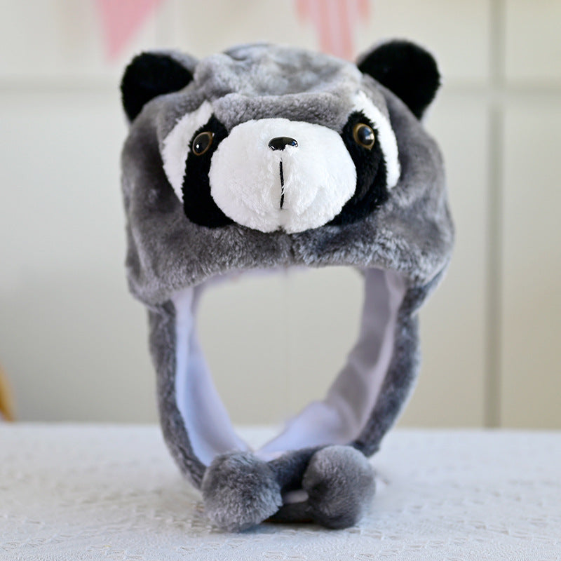 Cartoon Animal Plush Ear Protection Hat