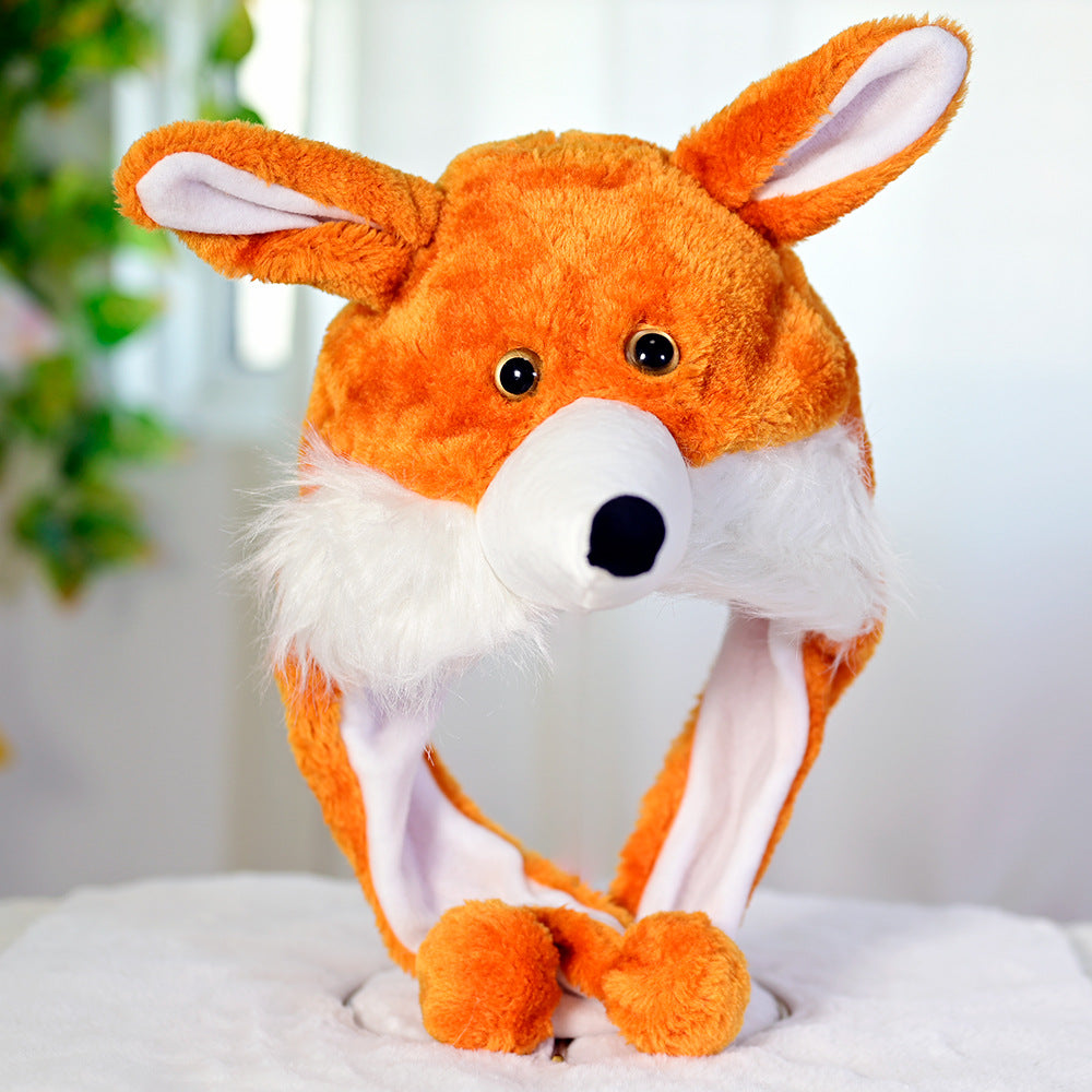 Cartoon Animal Plush Ear Protection Hat