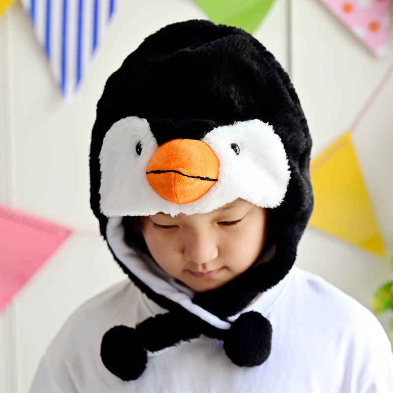 Cartoon Animal Plush Ear Protection Hat